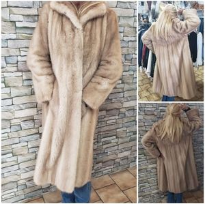 Mink Full Length Fur Honey Blond Burkholder Furs Vintage Retro coat